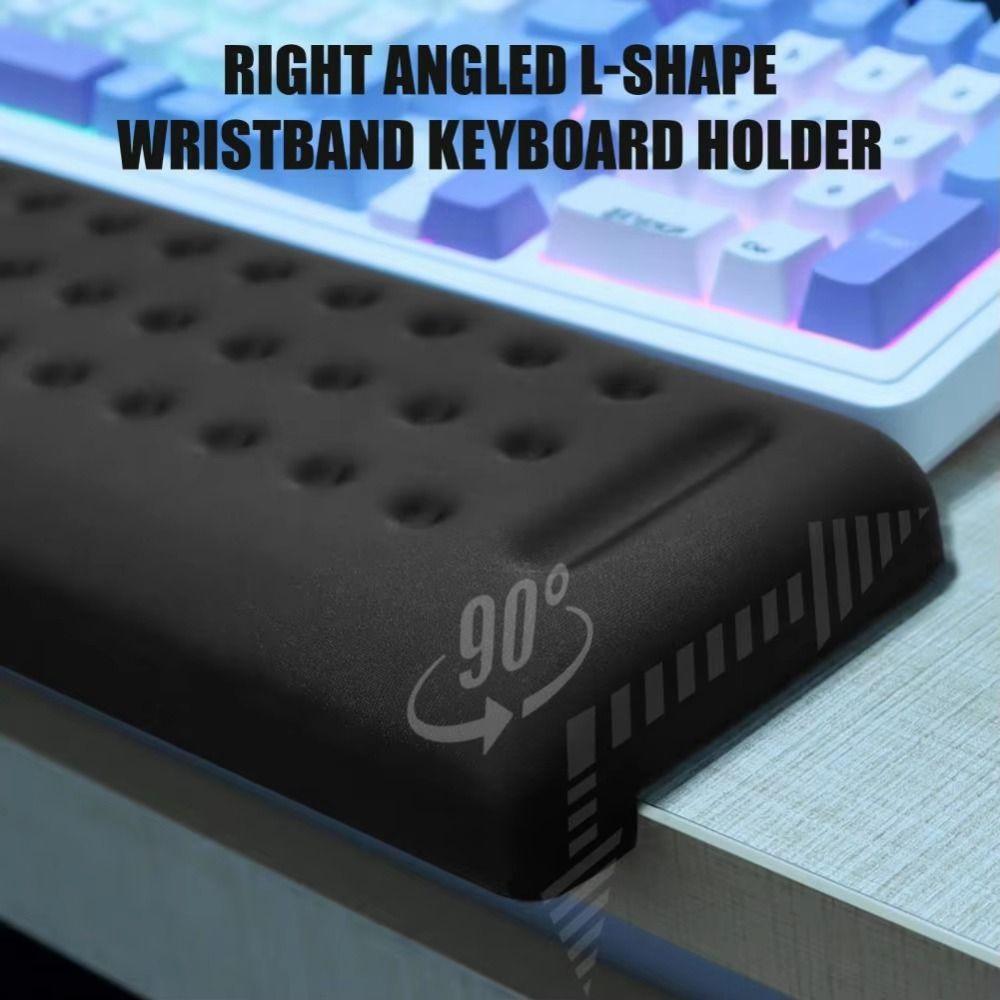 1 Stück Ergonomisches Schreibtisch-Ellenbogenpolster Schwarze Tastatur-Handauflage Ellenbogenstütze Polsterung Entspanntes Handgelenk