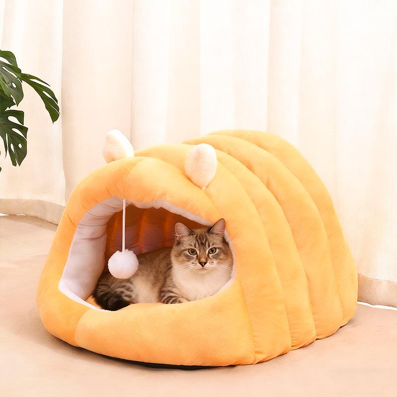 Durable Winter Multiple Colors Detachable Cat House Semi-Enclosed Four-Season Universal Pet Nest Small Pet Shelter Washable Pet Supplies