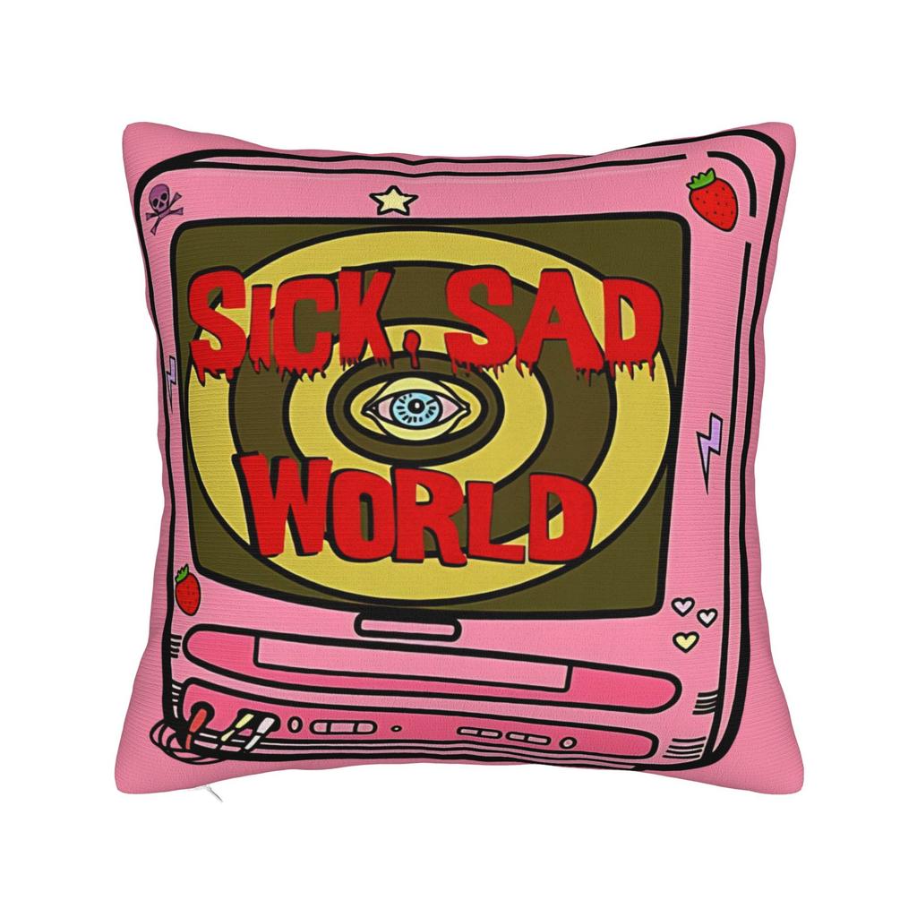 Sick Sad World Pastel Darias 90s MTV Beavis Square Pillow Case  Cushion Covers Customized Decor Pillowcase for Sofa 45x45cm