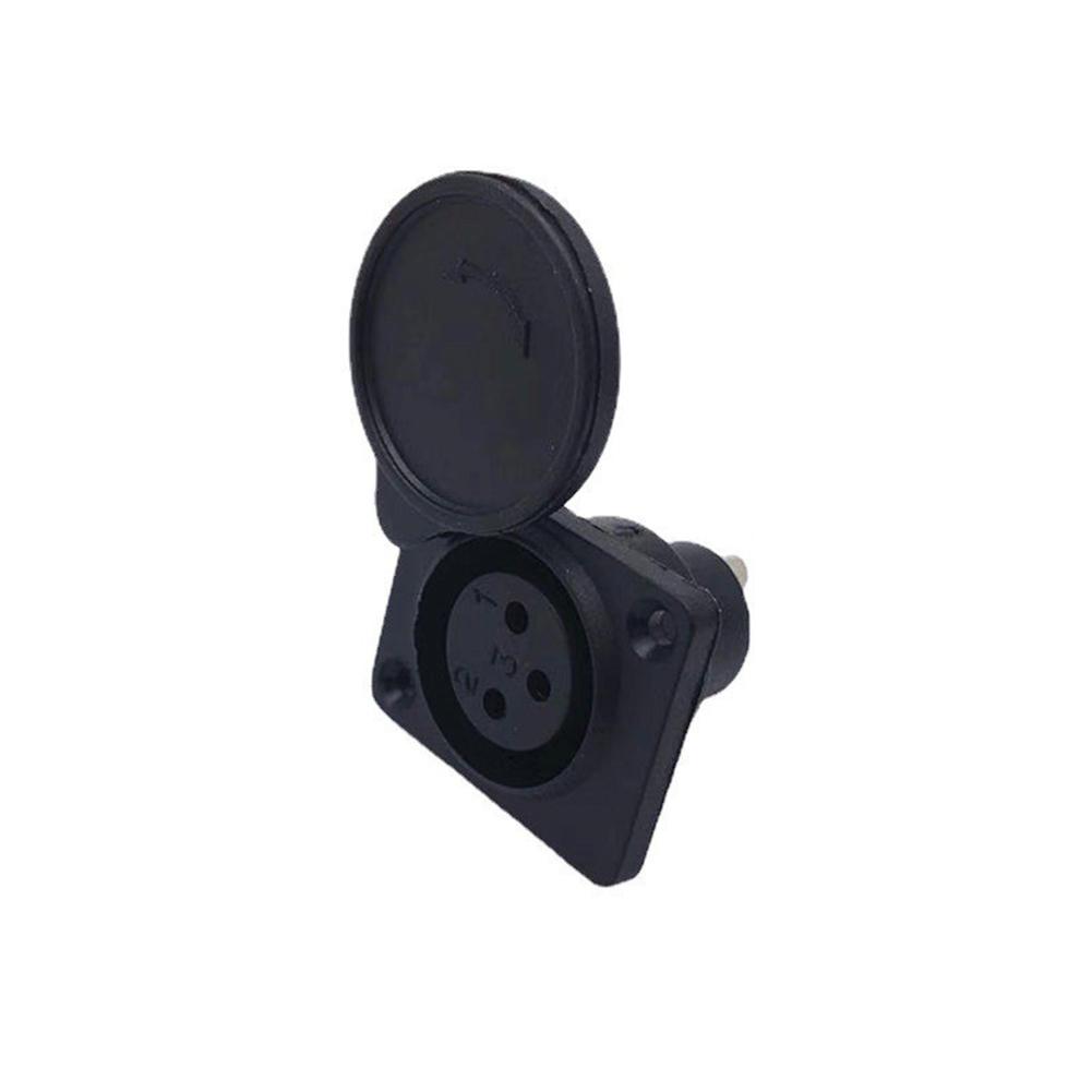 XLR 3-pin Female Socket 1pc Auto Replacement Parts Auto Replacement Parts Black
