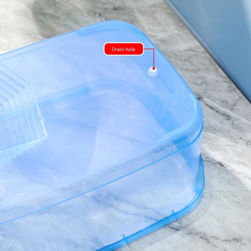 Turtle Tank Turtle Feeding Box with Basking Platform Multicolors Habitat Breeding Tool Reptiles Multifunctional Area