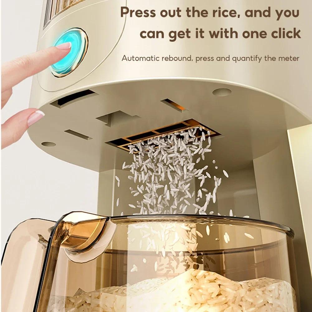 5/10KG Rice Storage Container Dry Food Dispenser Insect-Proof Rice Bucket Large Capacity Cereal Storage Box for Home Kitchen Jar
