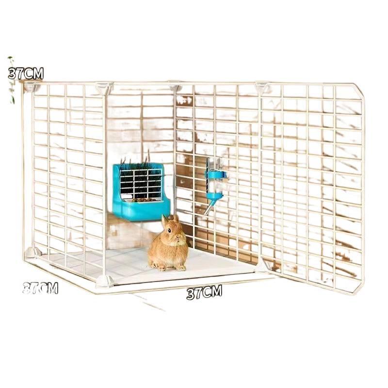 Large Indoor Rabbit Cage with Toilet, Splash-Proof and Secure for Guinea Pigs and Dwarf Rabbits