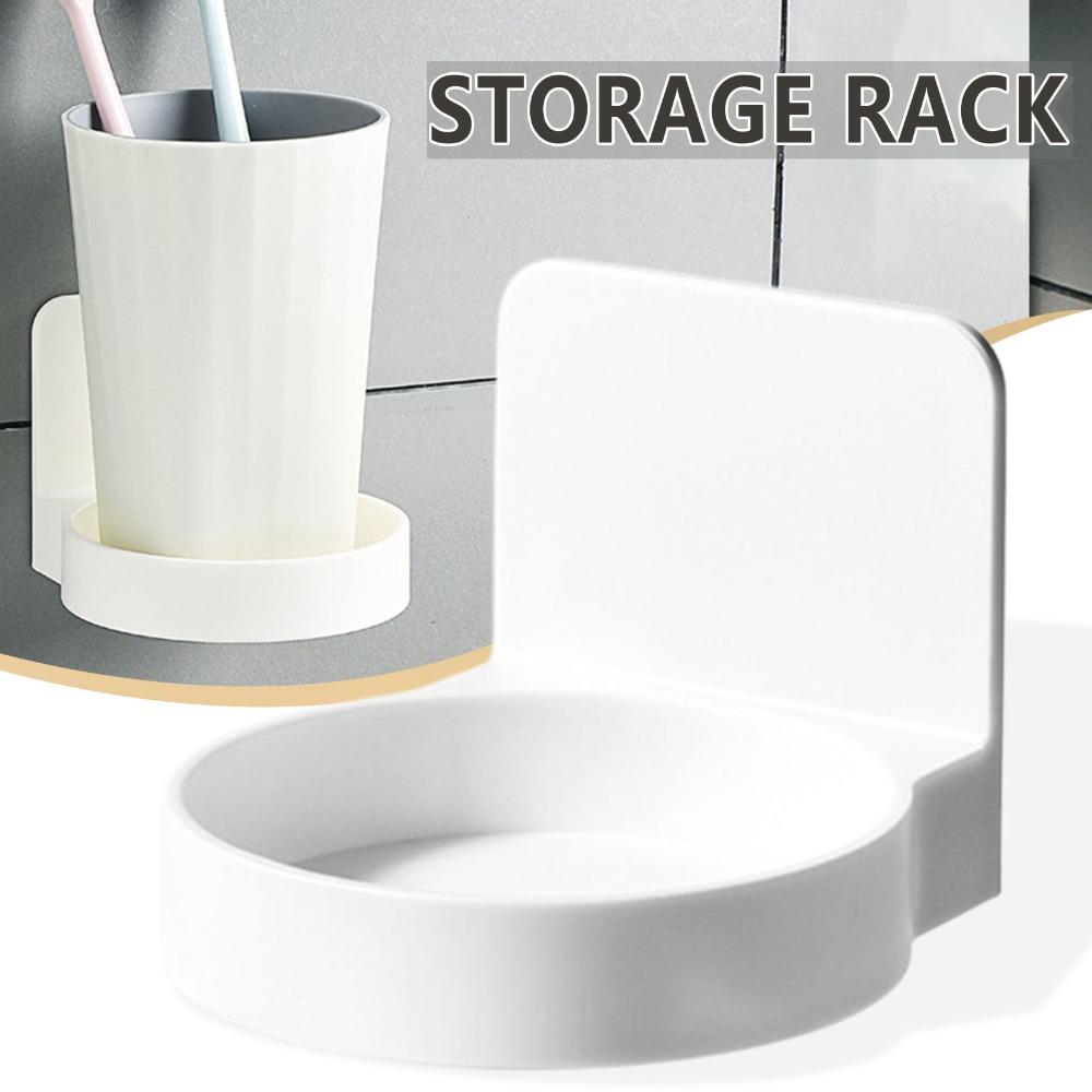 Wall Mounted Bottles Holder White Earring Storage Shelf Portable Hanging Organizer Holder  Bathroom