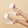 Fashion Eilyken New Sexy Extreme Stiletto High Heels Woman Sandals Designer PVC Transparent Buckle Strap Stripper Pumps Shoes