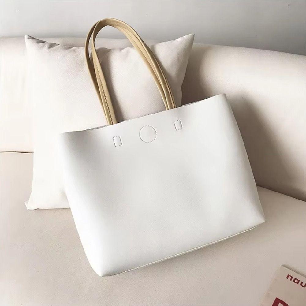 Pu Leather Sweet Shoulder Bag Minimalist Design Luxury Handbag Elegant Underarm Tote Bag  Party