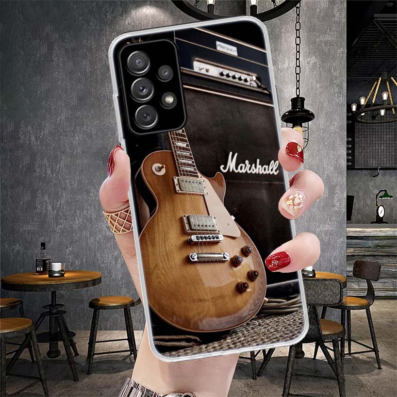 YA763-Music Score Musical Violin Guitar Phone Case For Samsung Galaxy A13 A14 A15 A16 A17 A53 A54 A55 A56 A57 A33 A34 A35 A36 A3