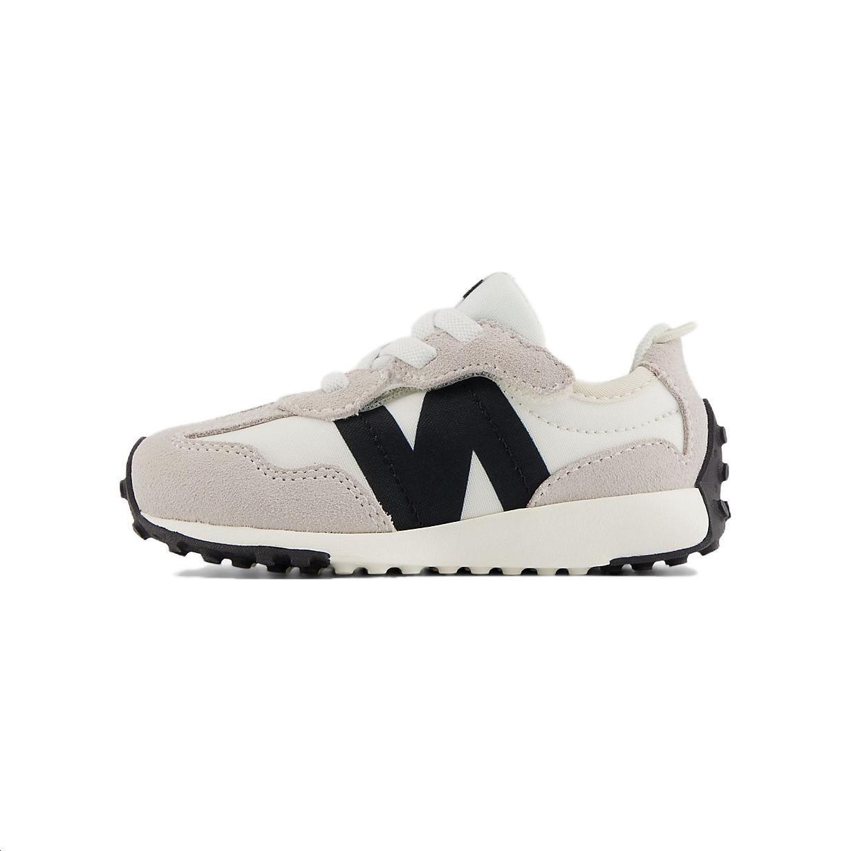 (TD) New Balance 327 New-B Hook & Loop Shoes Grey Beige Black Baby NW327FE EU 23.5