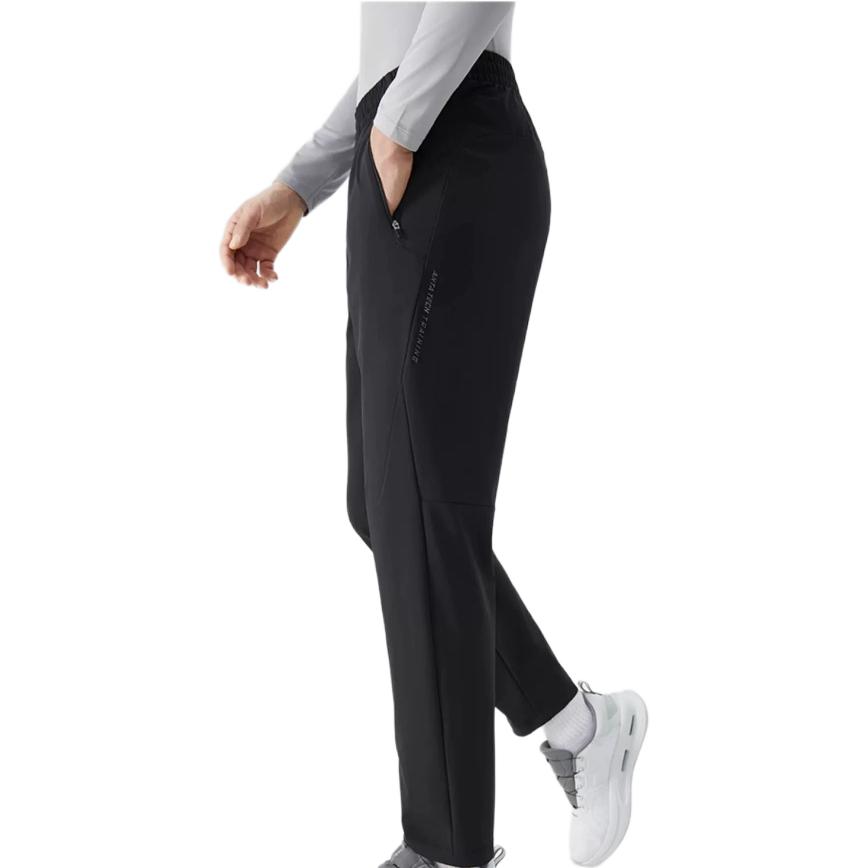 Anta Casual Simple Solid Color Straight Leg Breathable Letter Knit Sports Pants Men bottoms Green-Bean 152417502S-1