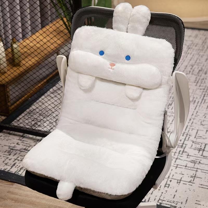 77x40cm One-piece Plush Cushion for Chair Office Seat Back Cushion Butt Mat Stuffed Waist Support Back Pad Home Decor
