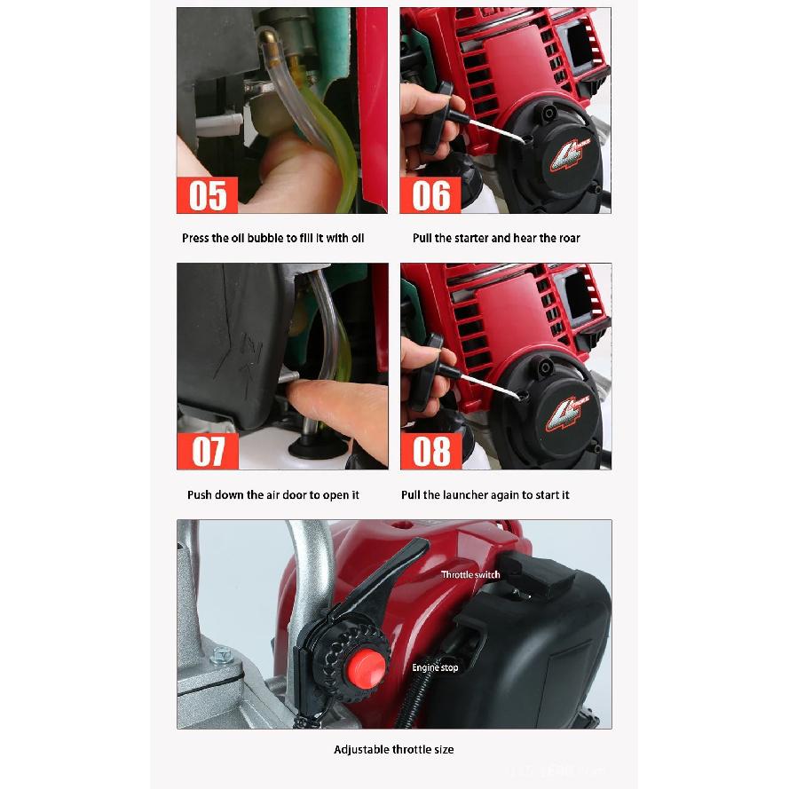 4 Stroke Gas-power Engine Water Pump Lawnmower Conversion Water Pump Agricultural Irrigation Household Suction Pump