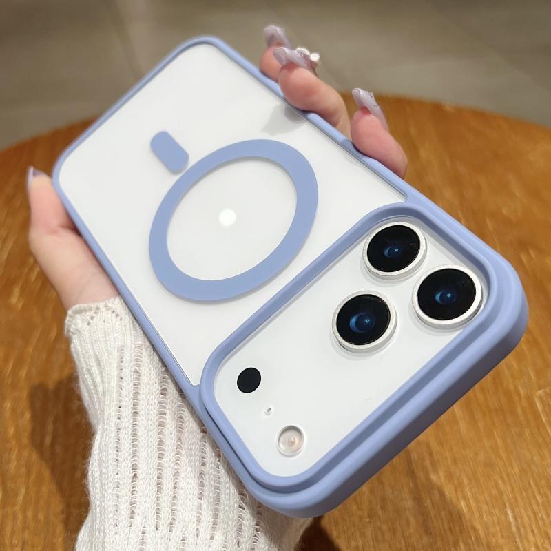 Luxury Candy Color Matte Clear Hard Case For iPhone 17 Air 16 15 14 13 Pro Max Plus Magnetic Magsafe Cover Soft Shell Ultra Thin