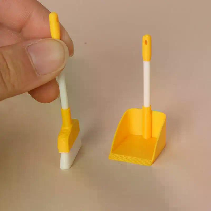 1/5 Sets Doll Home Cleaning Tools Decor Toy 1:12 Dollhouse Miniature Brush Dustpan Kit Micro Life Scene Decoration Props