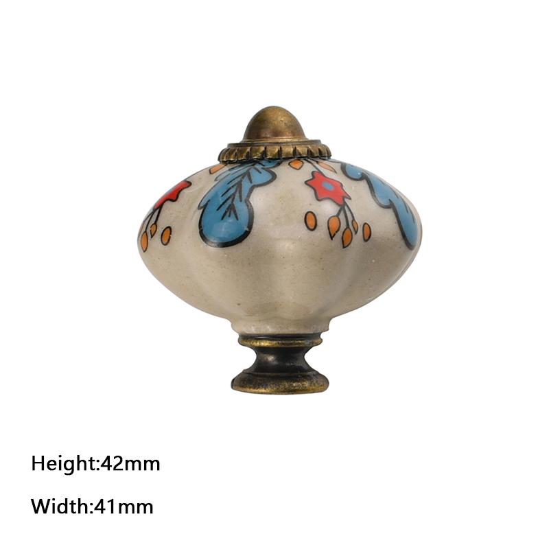 Vintage Ceramic Pumpkin Cabinet Knob Drawer Furniture Handles Dresser Door Pulls Wardrobe Closet Cupboard Hardware Accessories