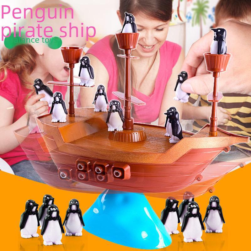 Penguin Pirate Ship Balance Game - Parent-Child Interactive Toy