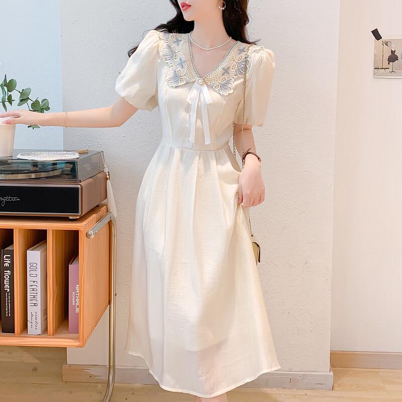 

Mokana Women s Short-Sleeve A-Line Midi Dress L