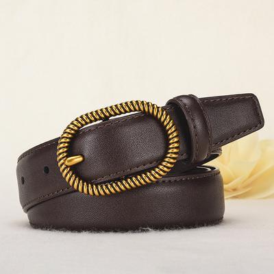 Belt New Belt Women's Leather Pin Buckle Belt Casual Versatile Simple High Quality Thin Belt