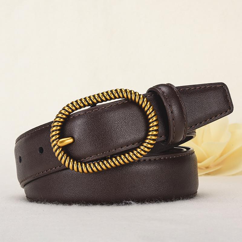 Belt new belt women's leather pin buckle belt casual versatile simple high quality thin belt