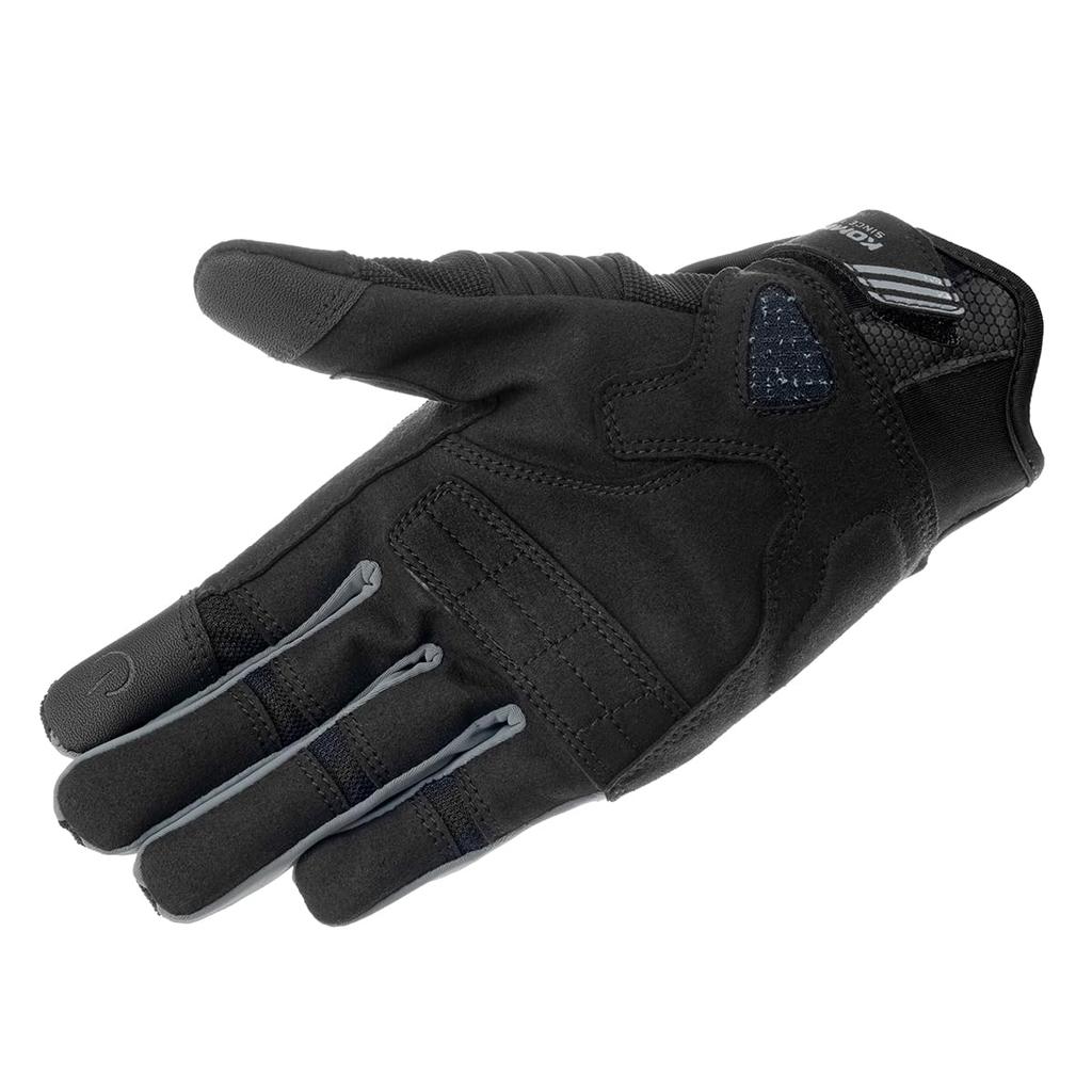 KOMINE Motorcycle Gloves Brave Protective Mesh Size M GK-1833 Gloves, Black/Dark Grey,