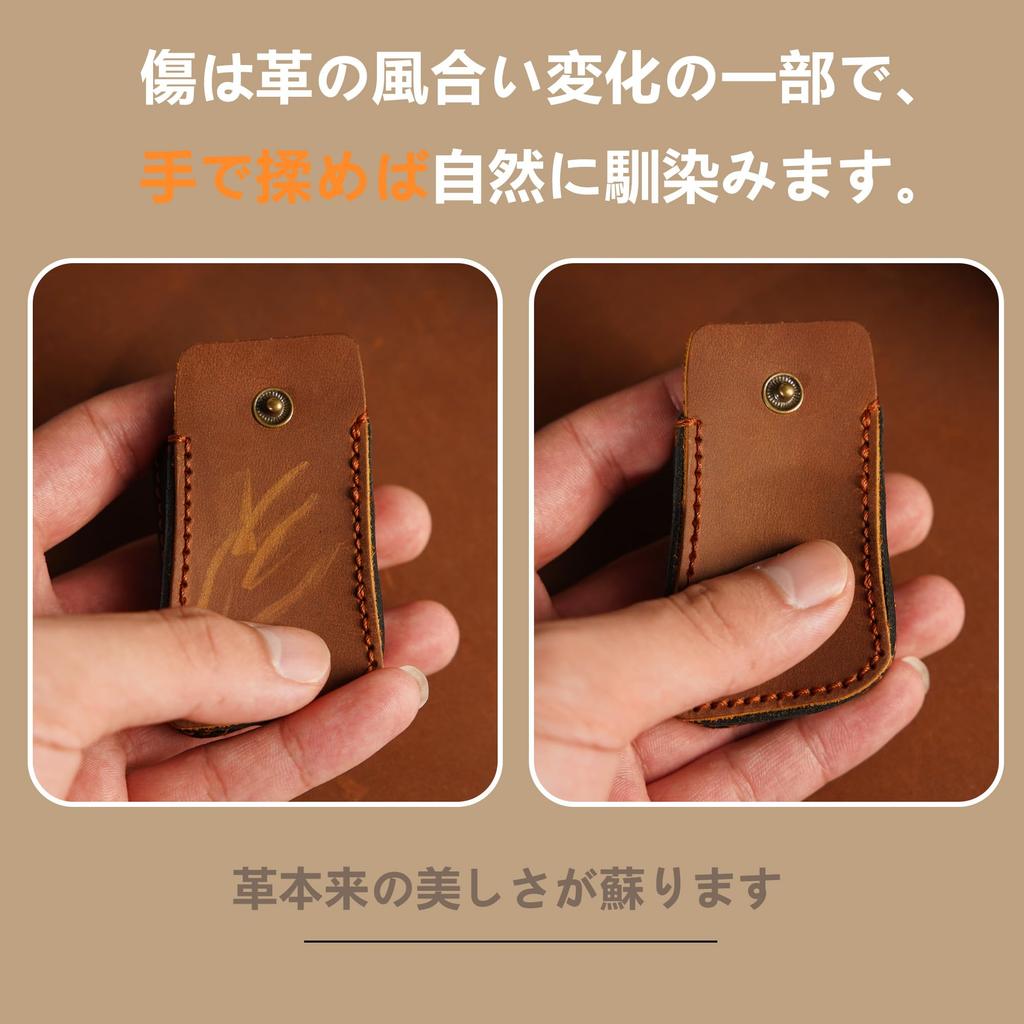 PIMOHI Genuine Leather Key Case for Suzuki Wagon Lightweight Leather Smart Key Case Solio, Roox, Hustler, Lapin, Palette, R, Stingrace, (Blue)