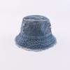 Washed Denim Denim Bucket Hat Large Brim Sun Protection Hat Personalized Fishermen Caps  Hiking