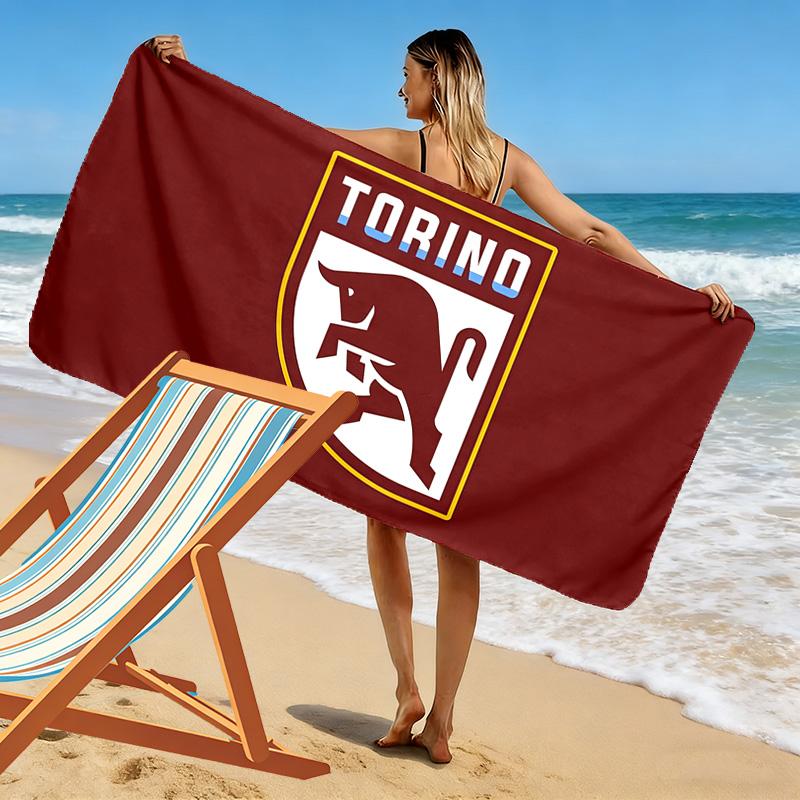 Torino Football Club2 Print Beach Towel, Large Soft Quick Dry Towel for Beach Camping Swimming