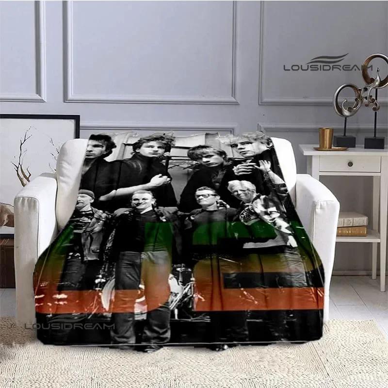 U2 Rock band retro Printed Blanket bed linings Flannel Warm Blanket Soft Comfortable Blanket Home Travel Blanket Birthday Gift