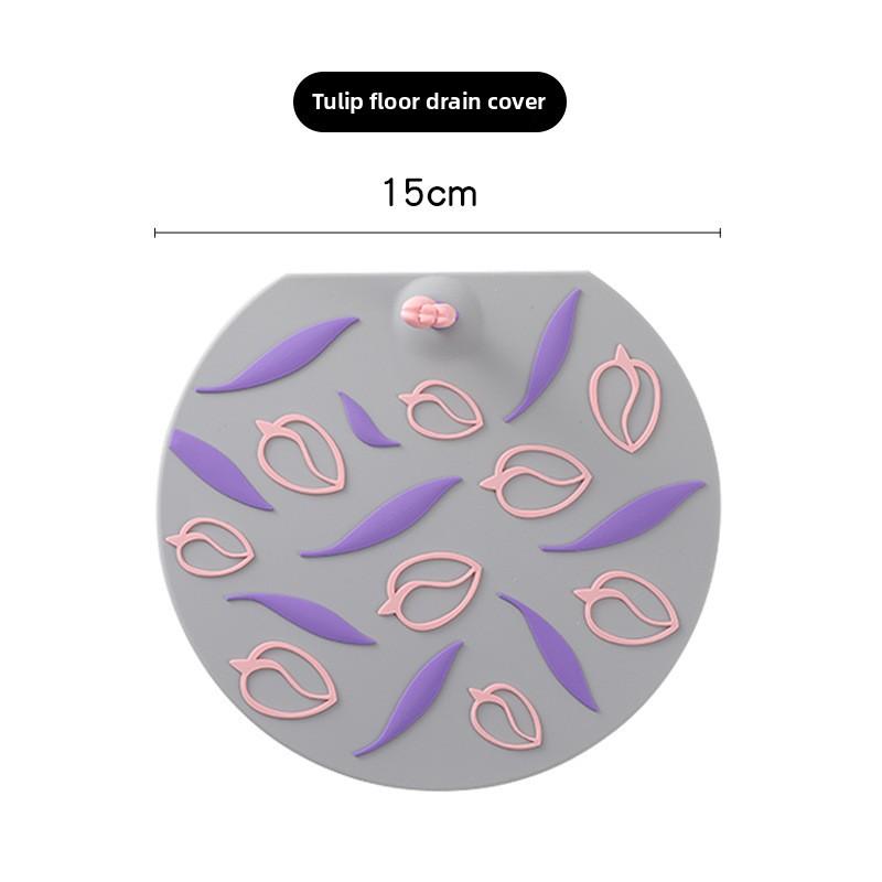 Floor Drain Cover, Kitchen Sewer Floor Drain Deodorizer, Bathroom Silicone Odor Isolation Pad, Kitchen and Bathroom Floor Mat