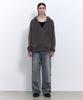 INSILENCE Cozy Soft Hooded Zip-Up Knit Ash Brown