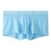 Men Ice Silk Underwear Mid-rise High Elasticity Slim Fit Shorts Briefs Solid Color