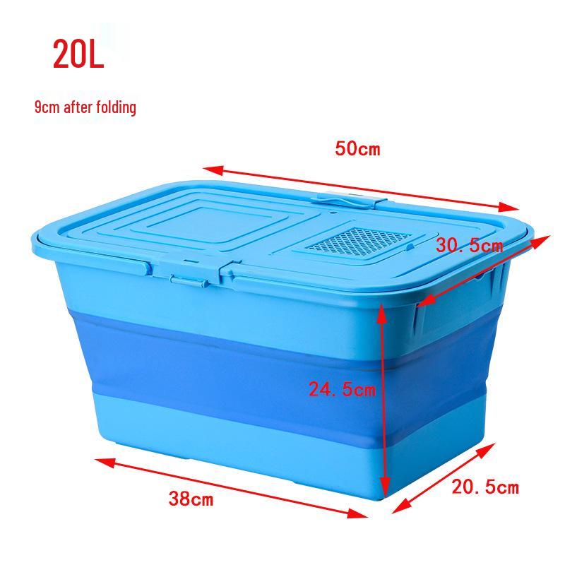 20L Portable Folding Water & Fish Bucket: Outdoor Picnic, Car-mounted Storage & More