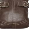 COACH leather soft duffle Diagonal 1452 Shoulder Bag leather Dark brown Used