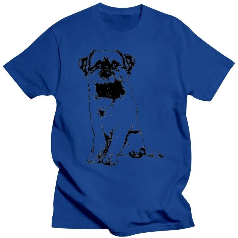 Cute Fluffy Soft Brussels Griffon Sitting Kids Pet tshirts Women-tshirt t shirt