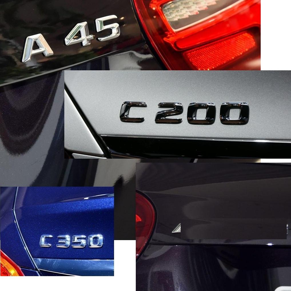 Chrome Silver Car DIY Trunk Letters Number Badge Emblems for Mercedes Benz AMG A B C E G S CLS CLK GLE GLC ML GLK SL CL GLS SLK