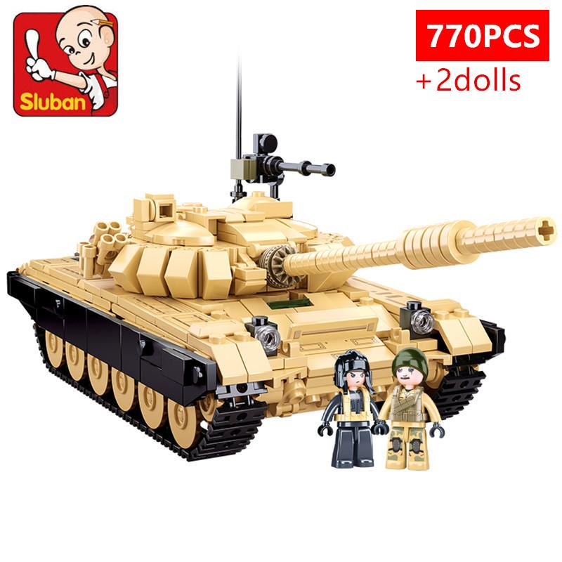 Vojenský Challenger Leopard Panther Těžký hlavní bojový tank Voják Stavebnice Plastový model Kostky Armádní hračky pro děti