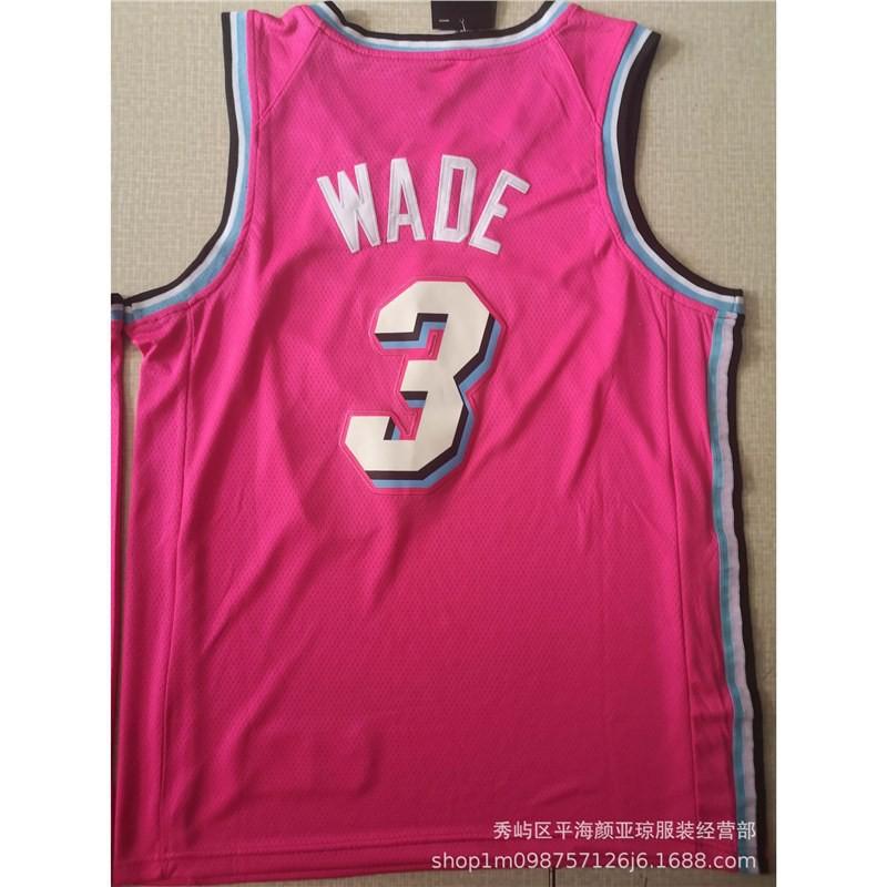 Miami Heat 3 Dwyane Wade Bordado Camisa de Basquete Masculino Feminino Respirável Roupa Esportiva Temporada