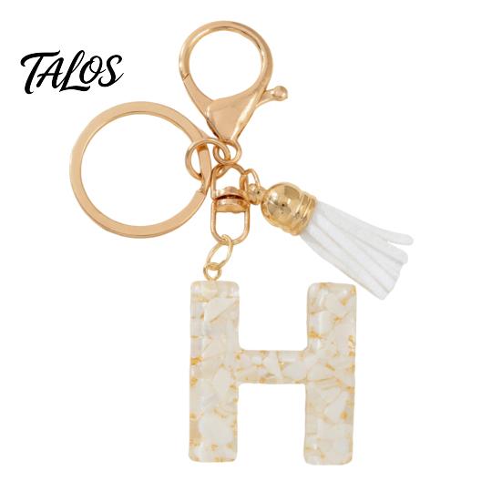 Lightweight Keychain Pendant, Letter A-Z Charm with Tassel, Alphabet Car Decoration Initial Metal Keyring for Handbag Backpack Bag Pendant Accessory