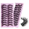 10 Pairs Of Messy False Eyelashes, Naturally Thick False Eyelashes, Slender And Curled Fried False Eyelashes