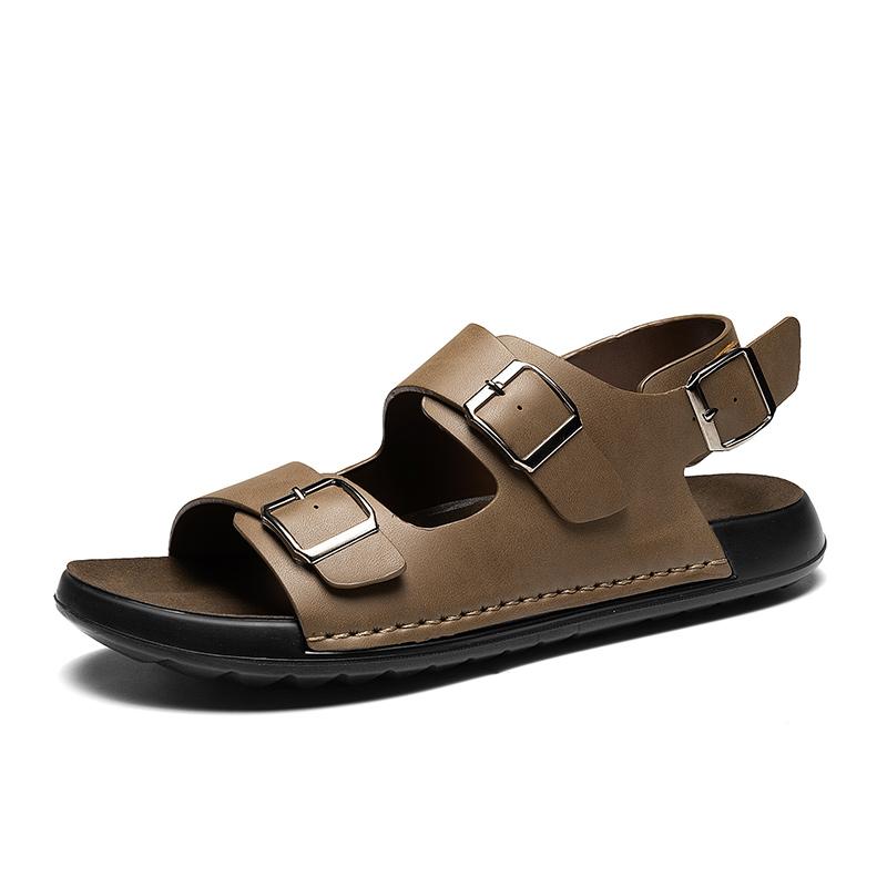 

Fashion Men Beach Sandals Outdoor Classic Roman Flip Flops Slippers Comfortable Flats Casual Mens Shoes Footwear Non Slip Zapatos 44 коричневый