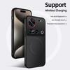 For ZTE Nubia Z70 Ultra Case Magnetic MagSafe Luxury Stripe Silicone Leather Back Cover For Nubia Z70S Ultra 5G Protection Shell
