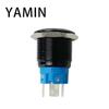16/19/22mm Black Shell Metal Push Button Switch Customization 3-6V 12-24V 220V Reset/Latching Light Waterproof For Car RV Truck