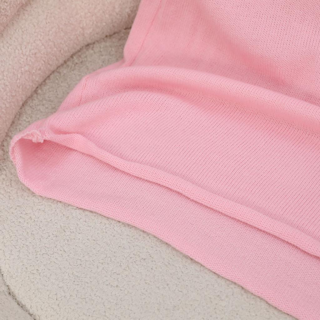 Women V‑Neck Cap Sleeve Knit Sweater Vest Contrast Color Loose Pullover Sleeveless Knit Top For Spring 2025