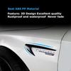 2x Black Carbon Fiber Vent Fender Trim Boomerang Sticker Emblem Fit For Benz AMG