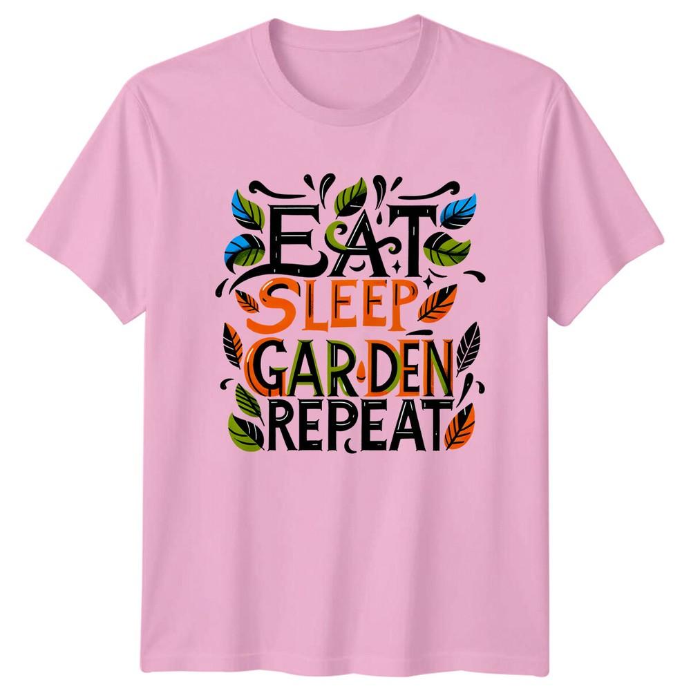 Eat Sleep Garden Repeat TShirt Gardening Hobby Tee Funny Garden