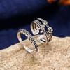 Immediately have money to spend retro Chinese ring men and women niche design Thai silver old opening simple stacking ring