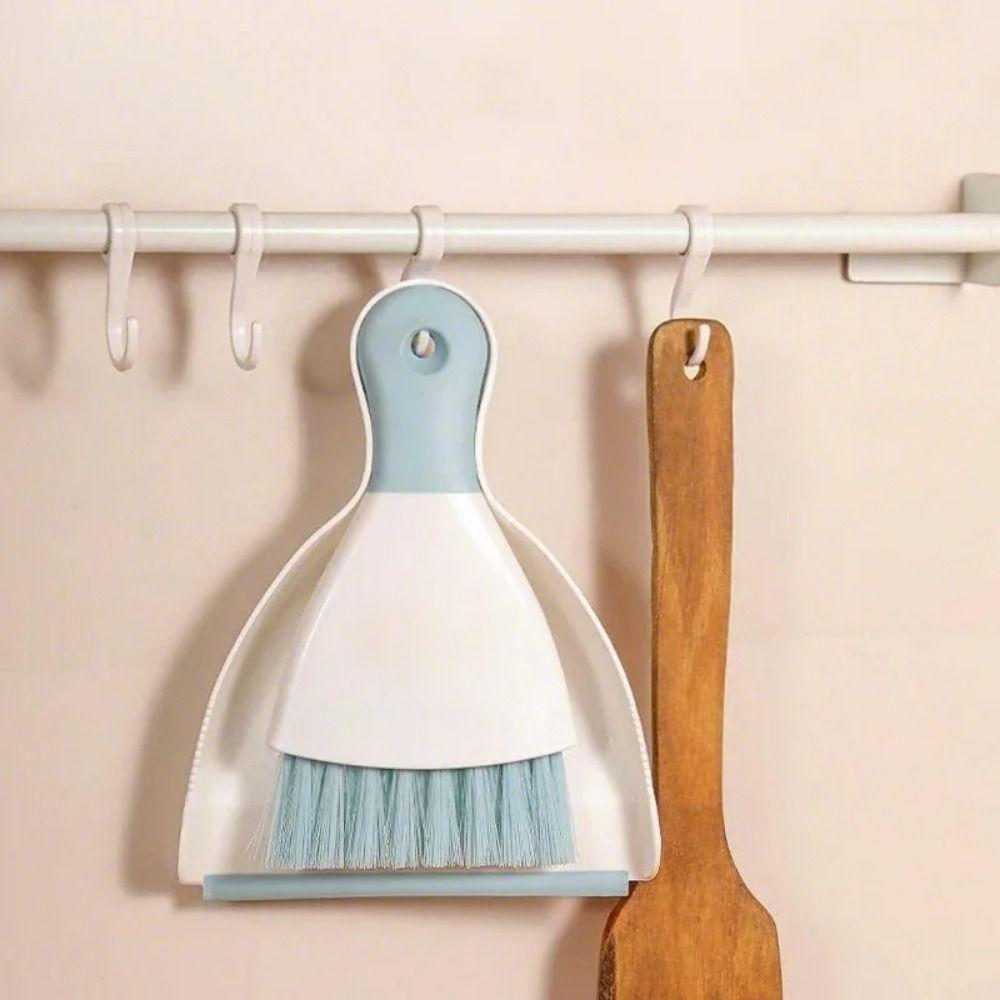 Portable Mini Dustpan and Brush Set Space-Saving Handheld Sweeping Brush  Keyboard Cleaning