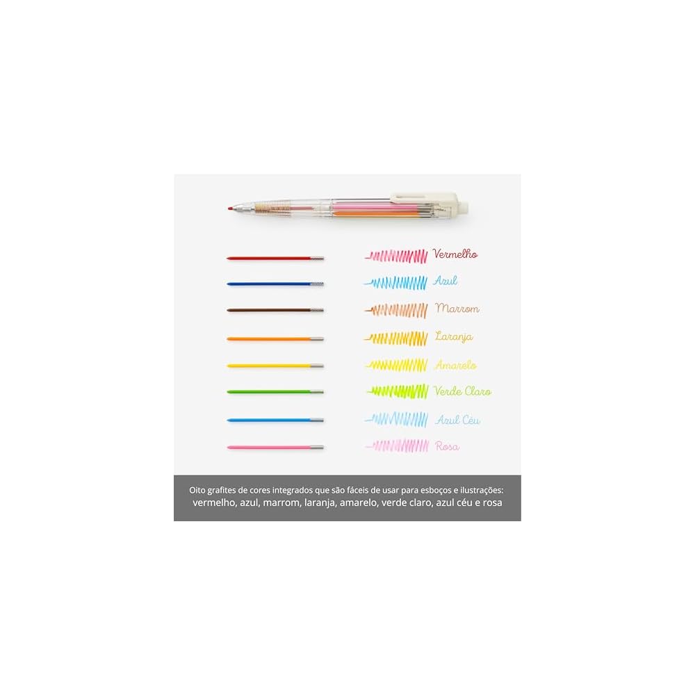 Pentel Art Multi 8 Color Pencil Set 8 Colors XPH804