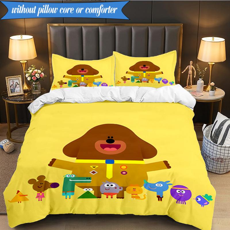 Cute Du-ggee Adventure 3pcs K-pop music group Bedding set,Ideal for Bedroom, Dormitory,Including Duvet Cover And 2pcs Pillowcases,Fan gifts