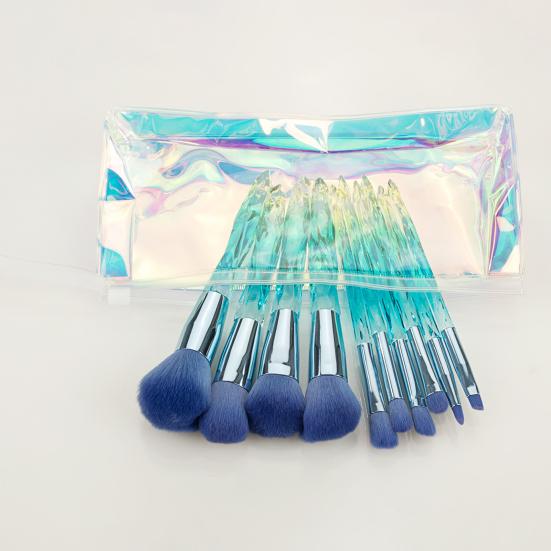 Yousheng 10 Stück/Set Beauty Pinsel Gleichmäßiges Schattieren Ausgezeichnete Duktilität Dünner Professioneller Puder Foundation Concealer Kosmetikwerkzeug für Frauen