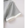 Men's Waffle Knit Color Block Hooded Drawstring Button Short Sleeve T-Shirt.